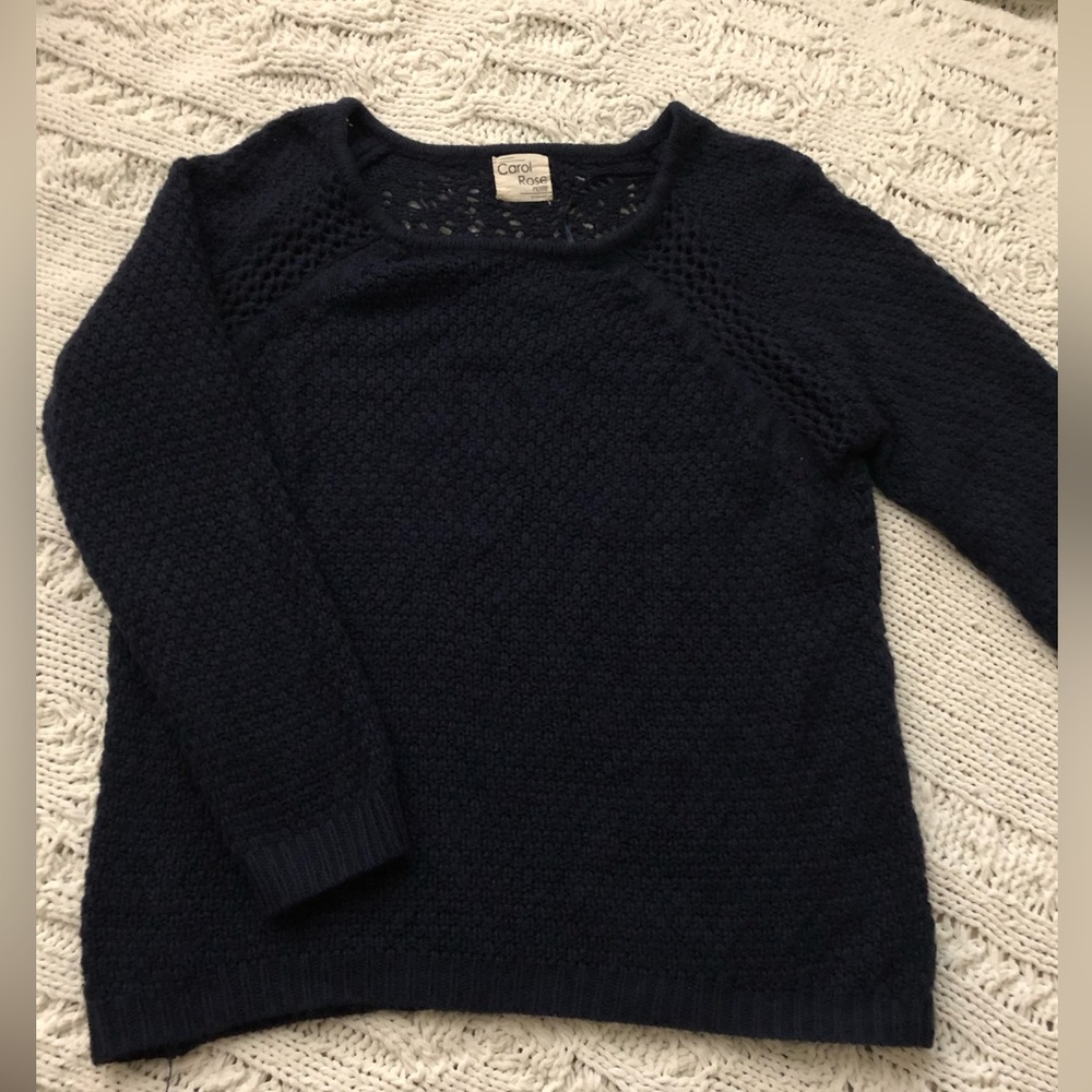 Knitted Sweater - Navy Blue